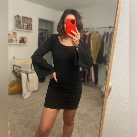 French Connection • Black Dress • Puff End Sleeves - Picture 8 of 9